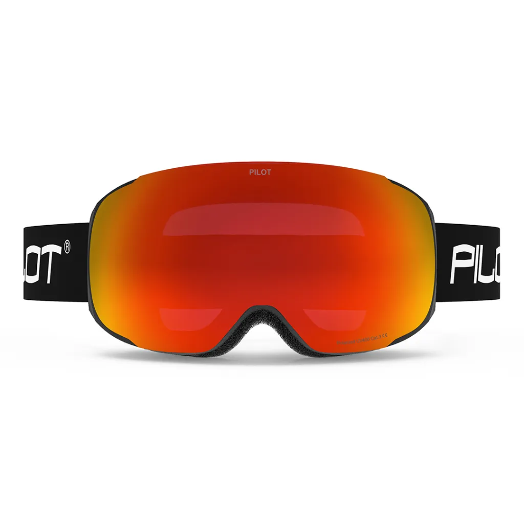 [SGL.SK01 Revo Red Polarized] Lyžařské a Snowboardové Brýle s Duálními Čočkami Proti Zamlžování s Ochranou UV400 (Červená)
